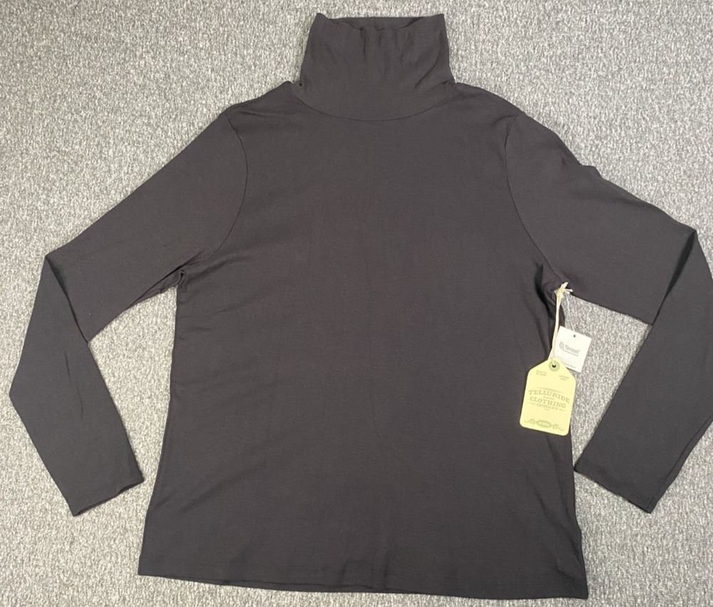 Telluride Clothing Company Womens Turtleneck Long Sleeve Pima Cotton Modal NWT